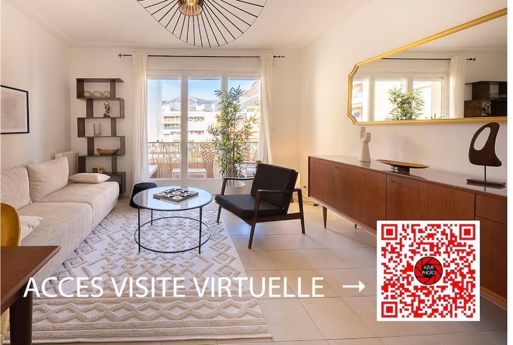 06B - Beautiful 2 Rooms With Terrace Sea View โรกบรูน-กัป-มาร์แต็ง ภายนอก รูปภาพ