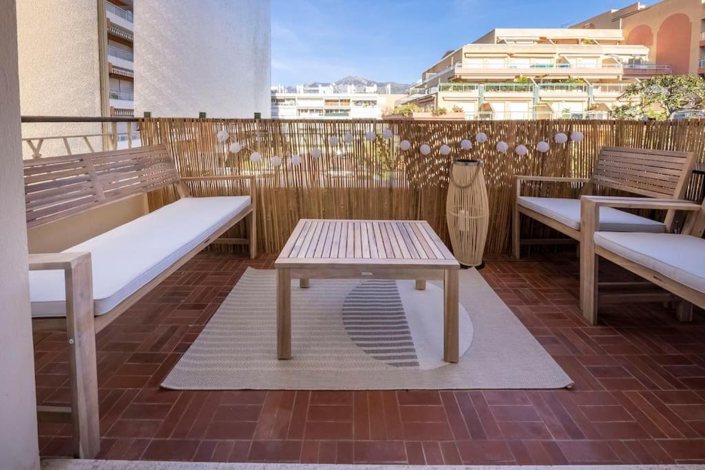 06B - Beautiful 2 Rooms With Terrace Sea View โรกบรูน-กัป-มาร์แต็ง ภายนอก รูปภาพ